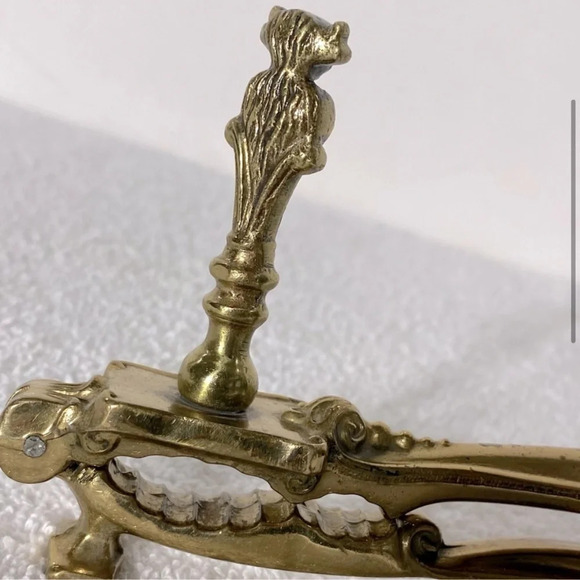 Antique England Brass  Nutcracker With Standing Gargoyle - Picture 4 of 15